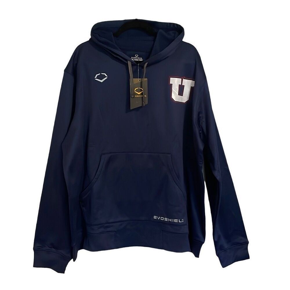 Evoshield U Penn hoodie 2X navy with kangaroo pocket.